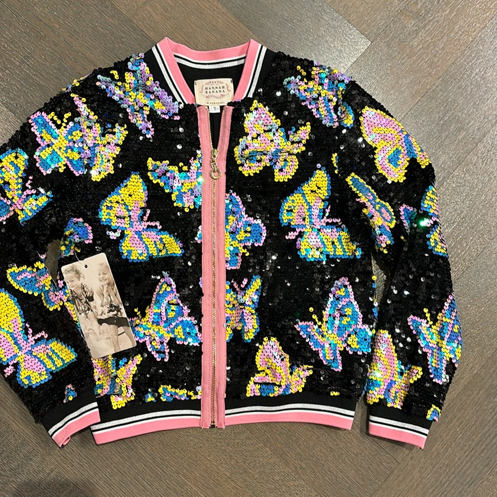 Hanna banana sequin butterfly bomber jacket - Picture 2 of 6